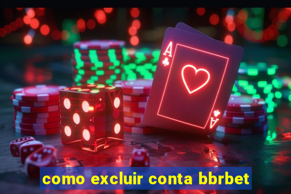 como excluir conta bbrbet